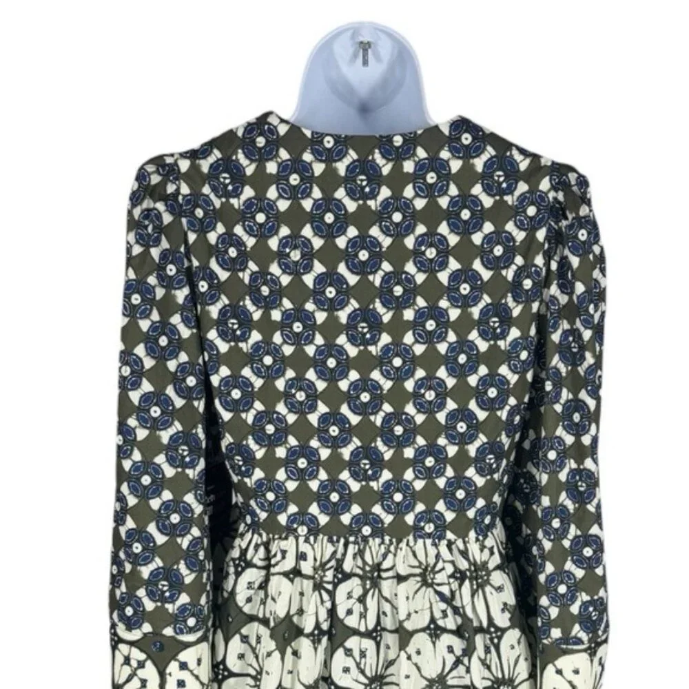 Tuckernuck Izzie Mini Dress Batik Medallion Print Bell Sleeve NWT Size M - Picture 9 of 12